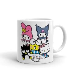 Kuromi Hello Kitty ve Arkadaşları Kupa Bardak