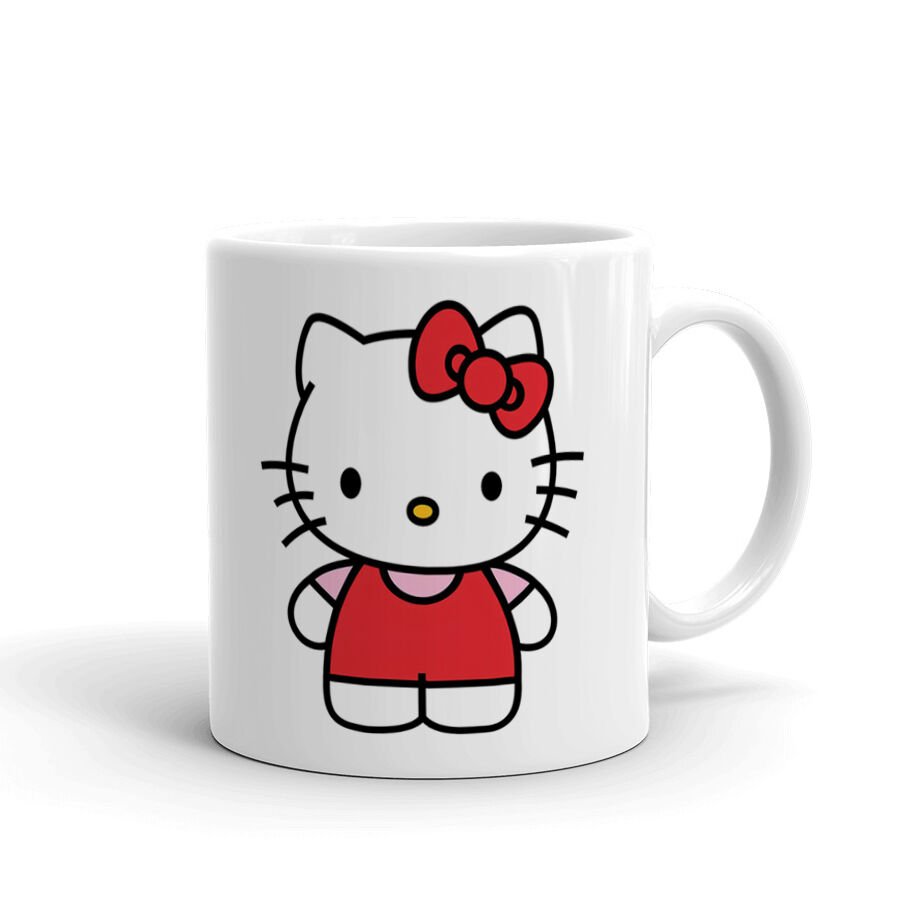 Hello Kitty Kırmızı Elbiseli Kupa Bardak