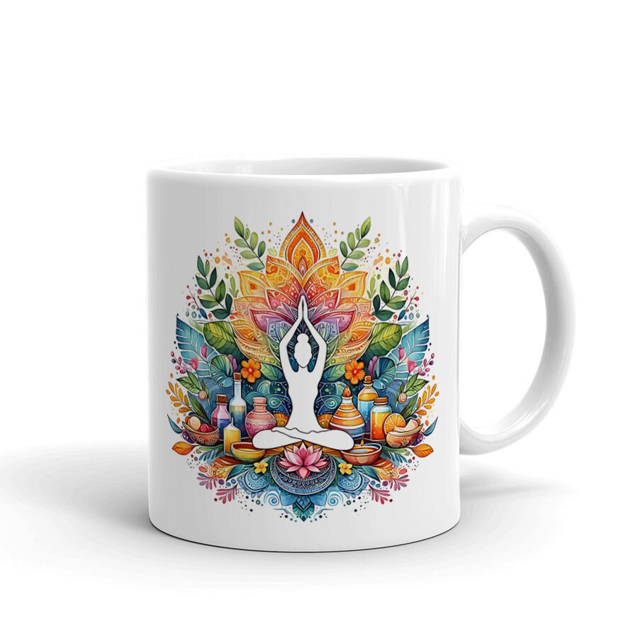 Yoga Temalı Kupa Bardak