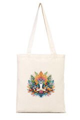 Yoga Baskılı Bez Omuz Çantası