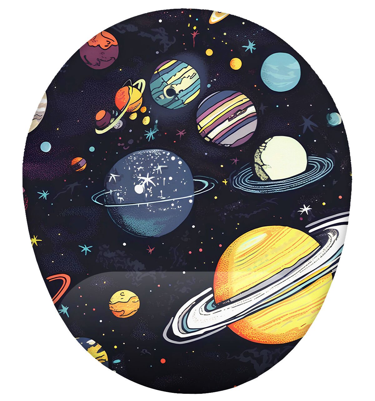 Güneş Sistemi ve Gezegenler Bilek Destekli Mouse Pad
