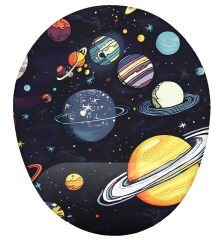 Güneş Sistemi ve Gezegenler Bilek Destekli Mouse Pad