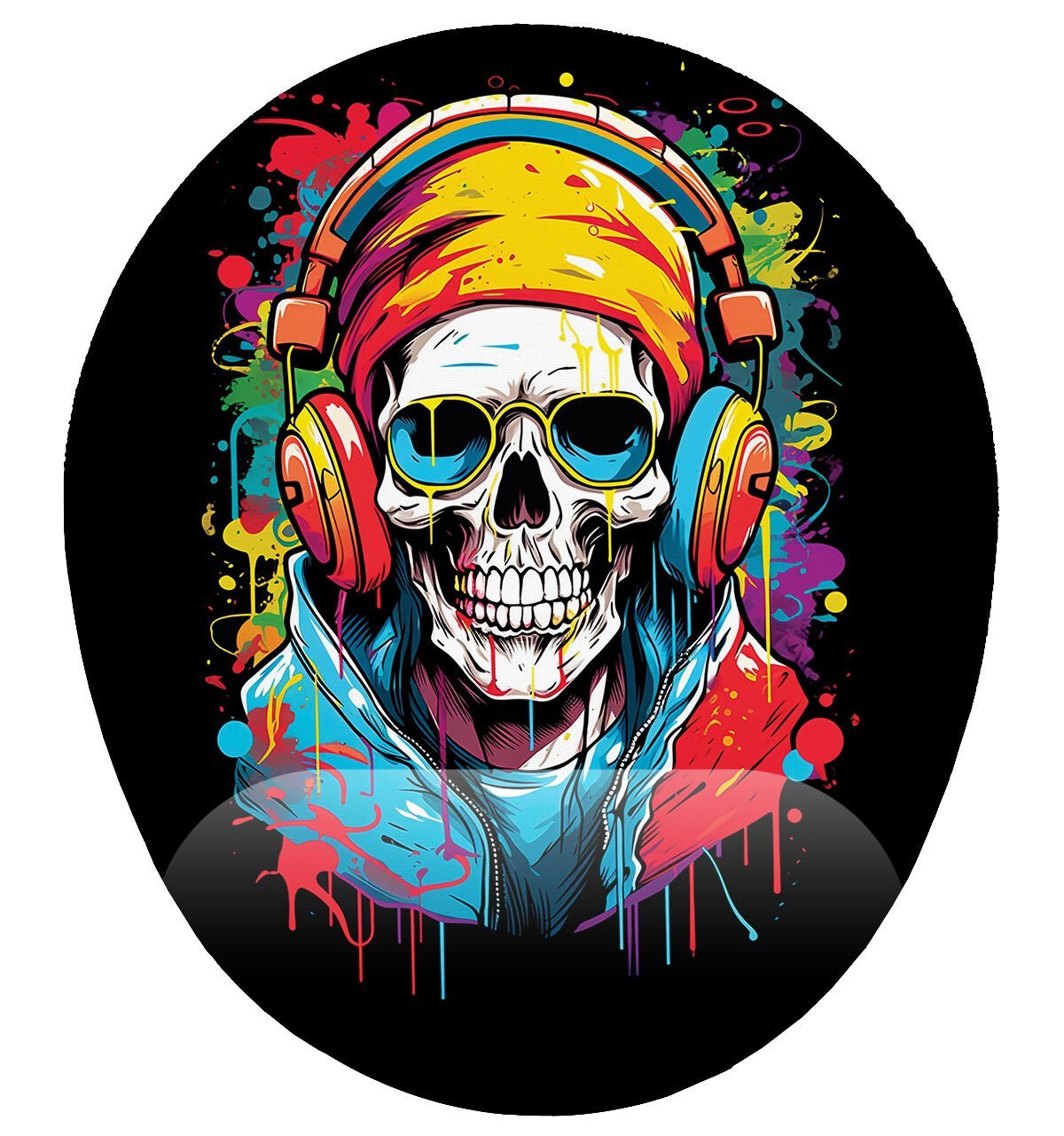 Skull Kuru Kafa Bilek Destekli Mouse Pad
