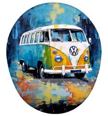 Retro Vosvos Minibüs Bilek Destekli Mouse Pad