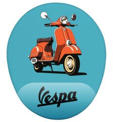 Retro Vespa Motor Bilek Destekli Mouse Pad