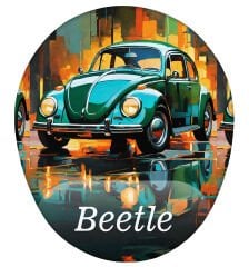 Retro Vosvos Beetle Bilek Destekli Mouse Pad