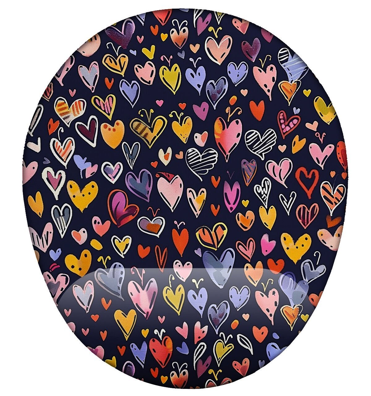 Kalp Desenli Bilek Destekli Mouse Pad
