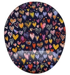 Kalp Desenli Bilek Destekli Mouse Pad