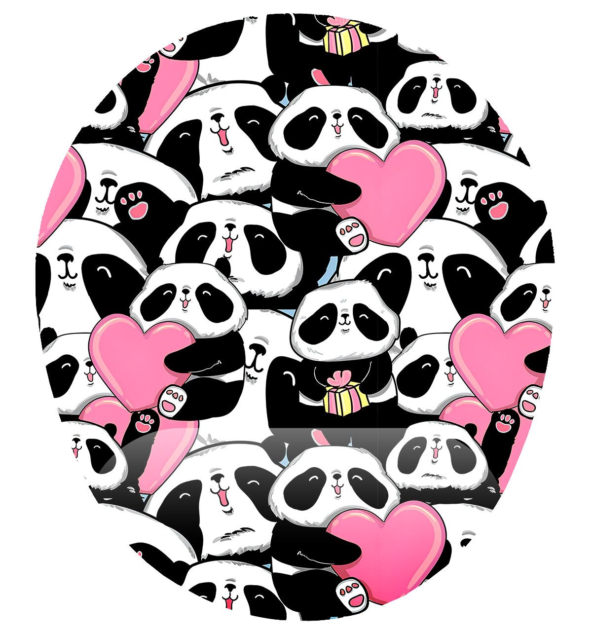 Kalp ve Panda Desenli Bilek Destekli Mouse Pad