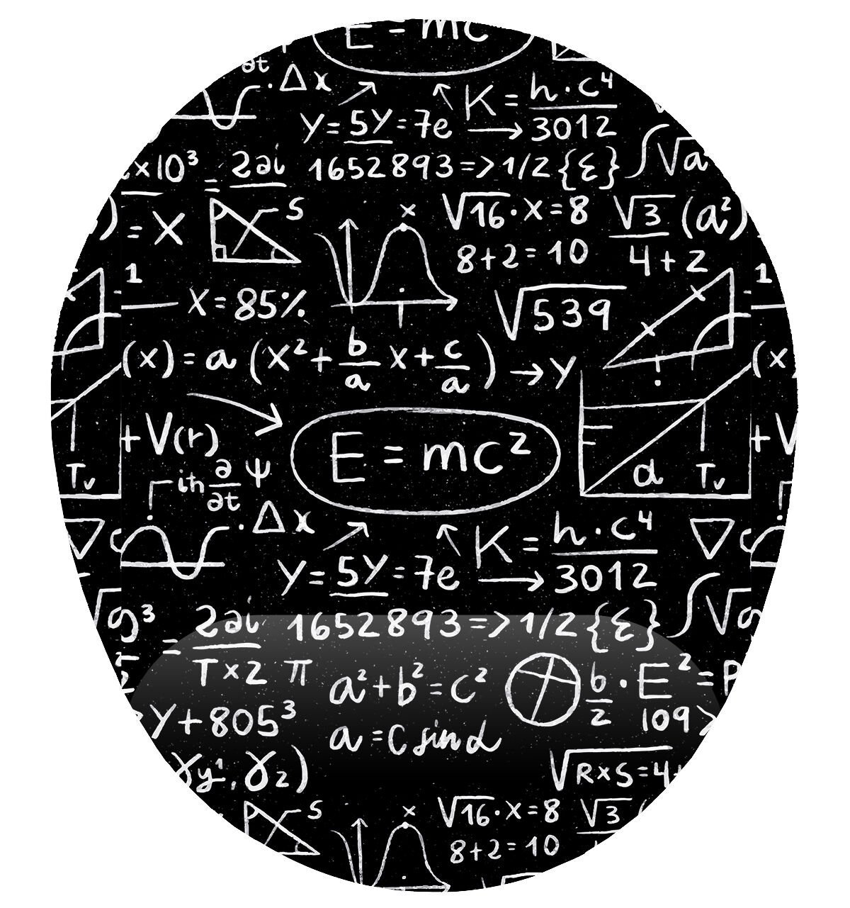 E=mc2 Formül Desenli Bilek Destekli Mouse Pad