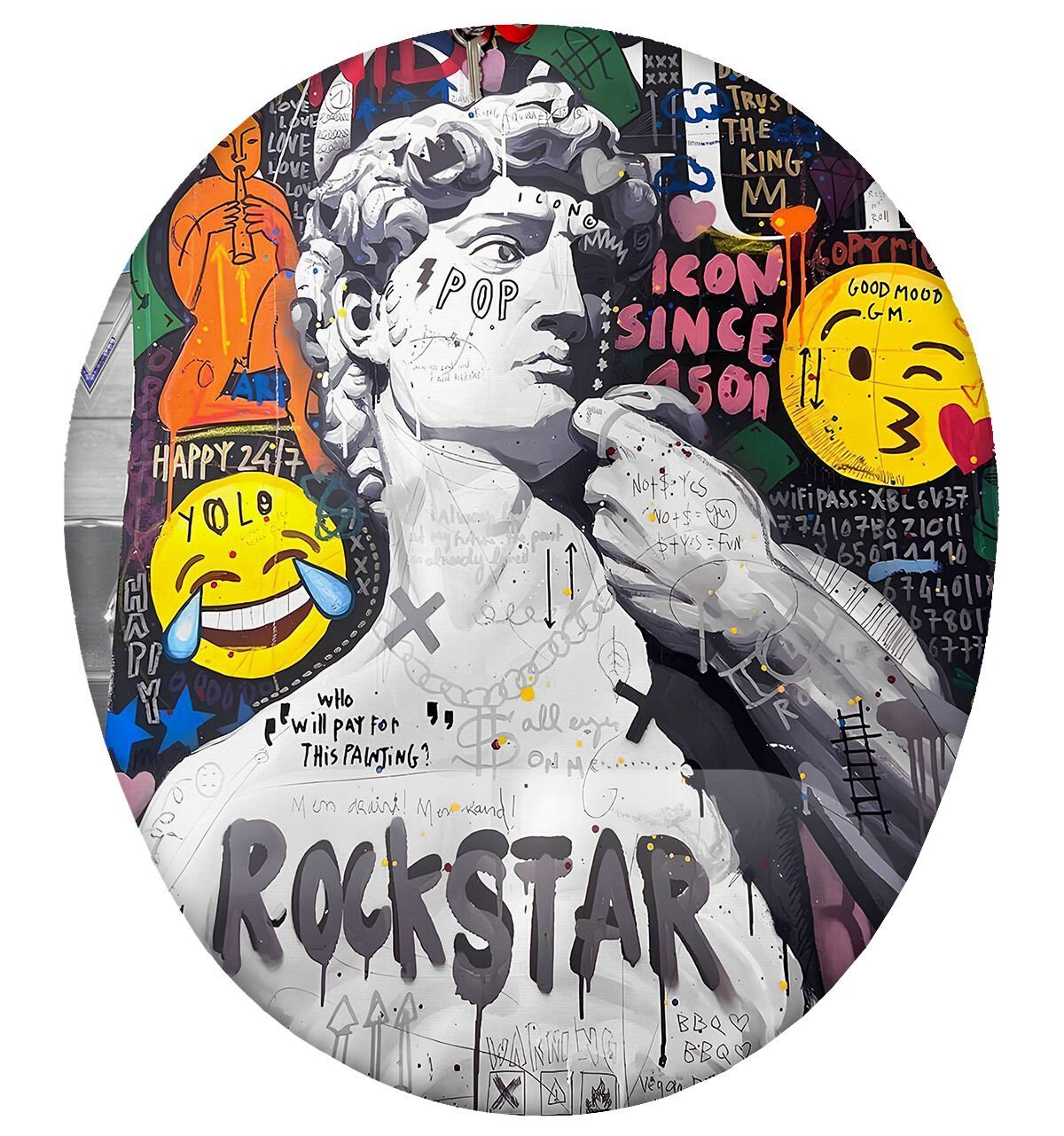 Pop Art Bilek Destekli Mouse Pad