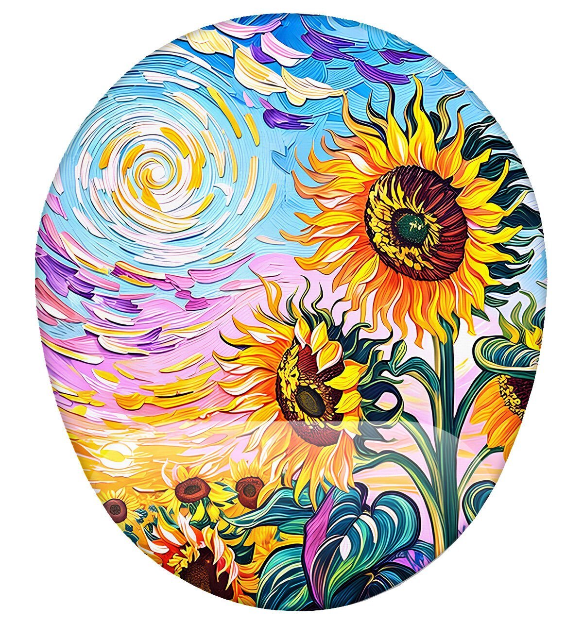 Ay Çiçekleri Bilek Destekli Mouse Pad