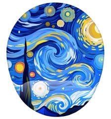 Van Gogh Yıldızlı Gece Bilek Destekli Mouse Pad