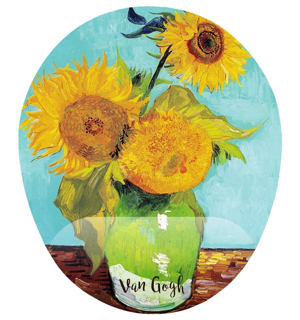 Van Gogh Ay Çiçekleri Bilek Destekli Mouse Pad