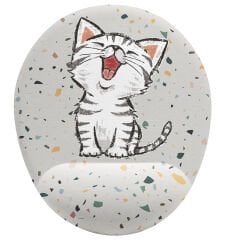 Minik Sevimli Kedi Bilek Destekli Mouse Pad