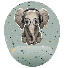 Minik Sevimli Fil Bilek Destekli Mouse Pad