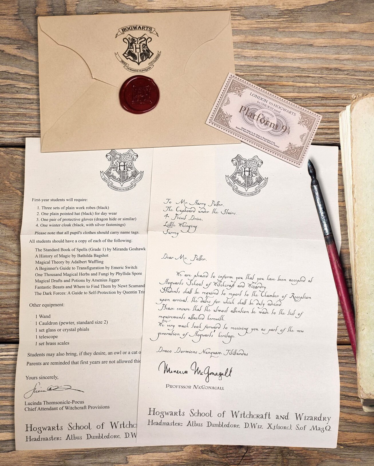 Harry Potter Hogwarts’a Davet Mektup Seti